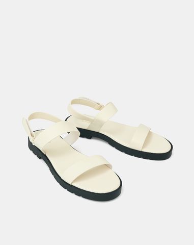  Giày Sandal Đế Bệt Quai Ngang 