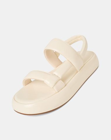  Giày Sandal Đế Bằng Quai Ngang 