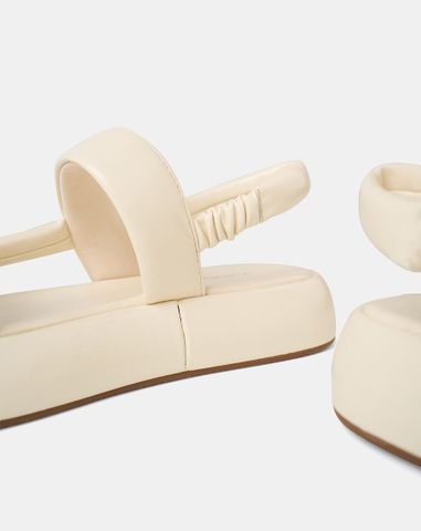  Giày Sandal Đế Bằng Quai Ngang 