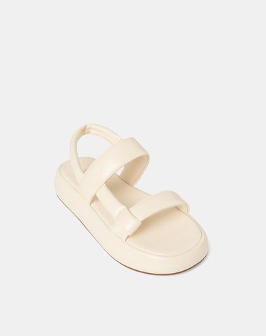  Giày Sandal Đế Bằng Quai Ngang 