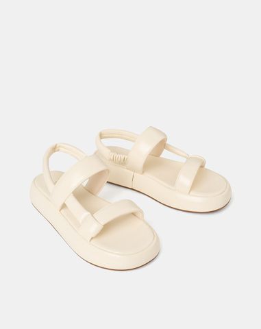  Giày Sandal Đế Bằng Quai Ngang 