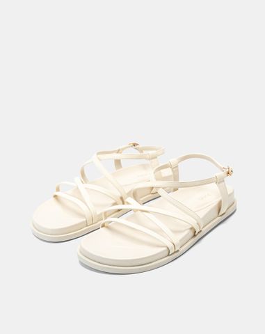  Giày Sandal Đế Bệt Quai Mảnh Chéo 