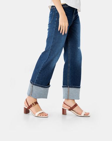  Giày Sandal 2 Quai Ngang Khoá Trang Trí 