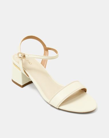  Giày Sandal Gót Vuông Quai Ngang Bản Lớn Quai Cổ Chân 