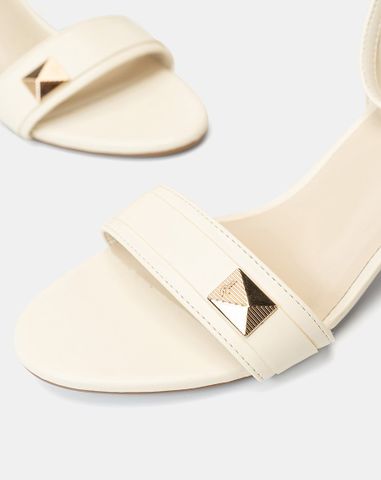  Giày Sandal Gót Vuông Phối Khóa Trang Trí 