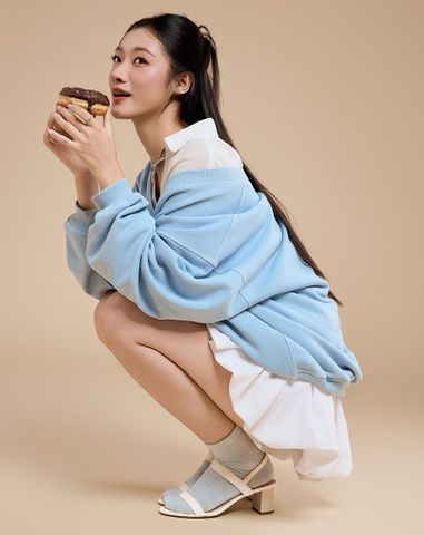  Giày Sandal Gót Vuông Basic 