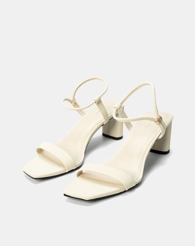  Giày Sandal Gót Cao Quai Ngang 