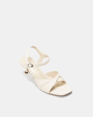  Giày Sandal Gót Nhọn Đắp Quai Chéo 