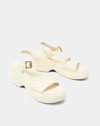  Giày Sandal Đế Xuồng Quai Ngang Quai Cổ Chân 