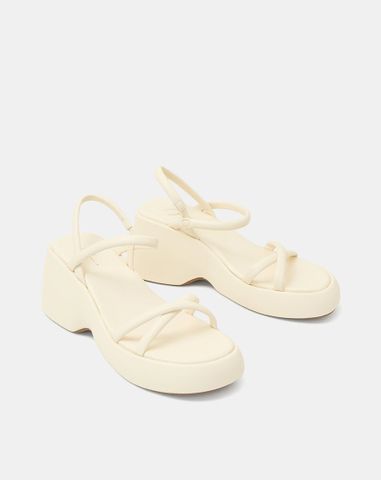  Giày Sandal Đế Xuồng Quai Dây 