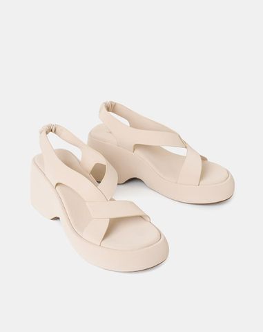  Giày Sandal Đế Xuồng Quai Cách Điệu 
