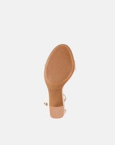  Giày Sandal Gót Trụ Quai Cổ Chân Phối Quai Ngang 