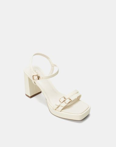  Giày Sandal Đế Đúp Phối Hai Quai Buckle 