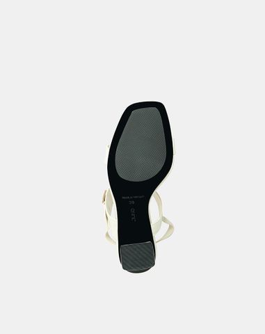  Giày Sandal Gót Vuông Quai Ngang Phối Khóa Trang Trí 