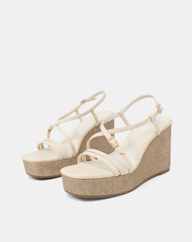  Giày Sandal Đế Xuồng Quai Cách Điệu 