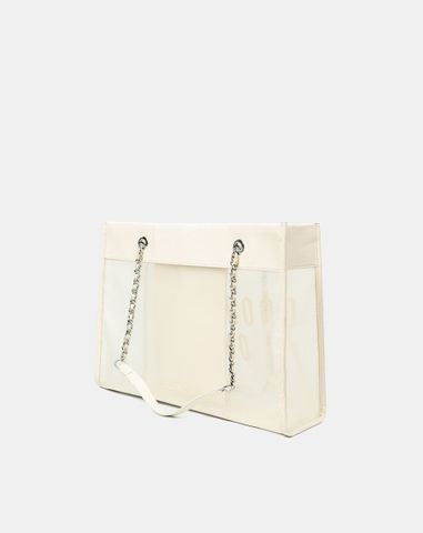  Túi Xách Lớn Tote Bag Phối Lưới Xuyên Thấu 