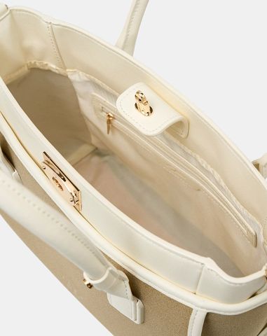  Túi Xách Lớn Tote Trang Trí Khoá 