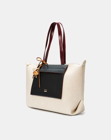  Túi Xách Lớn Gắn Charm Croissant 