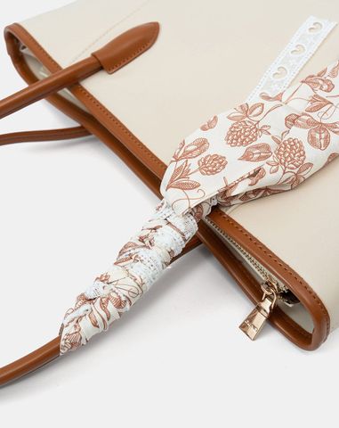  Túi Xách Lớn Tote Bag Thắt Khăn Trang Trí 