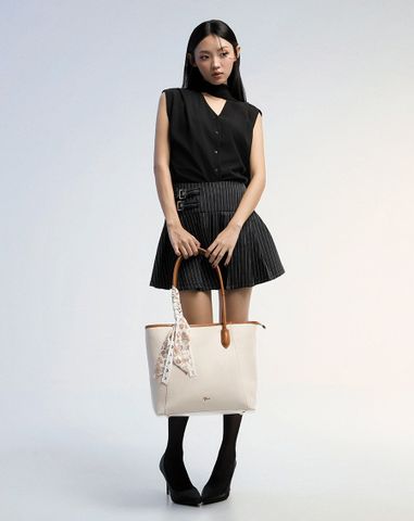  Túi Xách Lớn Tote Bag Thắt Khăn Trang Trí 