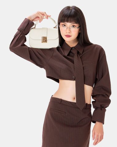  Túi Xách Nhỏ Gusset Dập Hoạ Tiết 