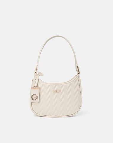  Túi Xách Nhỏ Hobo Dập Hoạ Tiết Phối Charm 