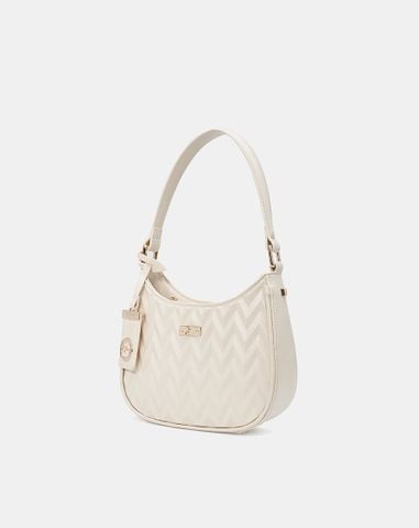  Túi Xách Nhỏ Hobo Dập Hoạ Tiết Phối Charm 