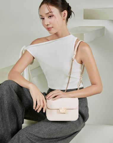  Túi Xách Nhỏ Phối Khoá Trang Trí 