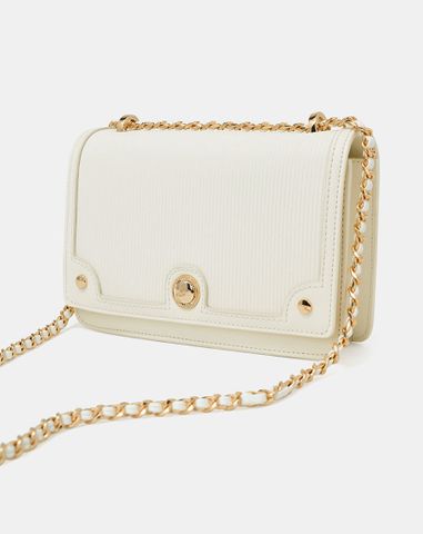  Túi Xách Nhỏ Phối Si Hoạ Tiết Sọc 