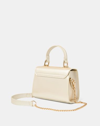  Túi Xách Nhỏ Top Handle Phối Khoá Trang Trí 