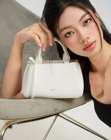  Túi Xách Nhỏ Top Handle Trang Trí Nơ 