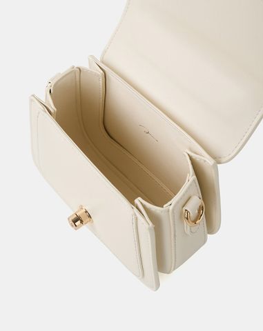  Túi Xách Nhỏ Top Handle Phối Khoá Xoay Trang Trí 