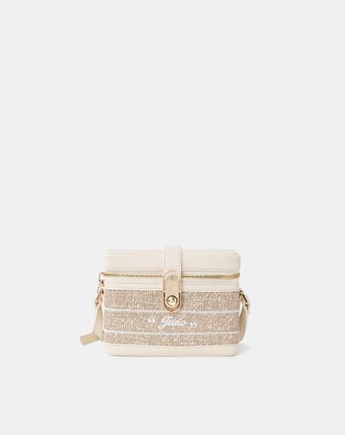  Túi Xách Nhỏ Vanity Case Thêu Logo Juno 