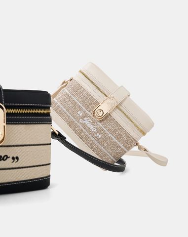  Túi Xách Nhỏ Vanity Case Thêu Logo Juno 
