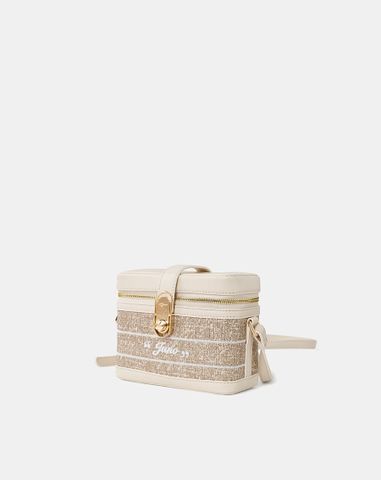  Túi Xách Nhỏ Vanity Case Thêu Logo Juno 