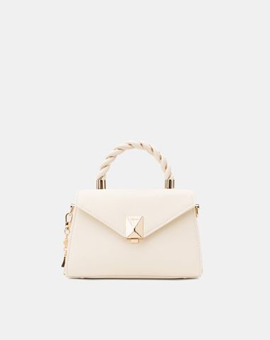  Túi Xách Nhỏ Tay Cầm Xoắn Phối Charm Trang Trí 