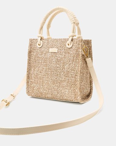  Túi Xách Nhỏ Phối Tay Cầm Xoắn 