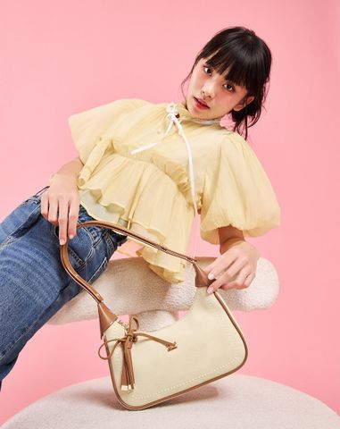  Túi Xách Nhỏ Croissant Trang Trí Charm 