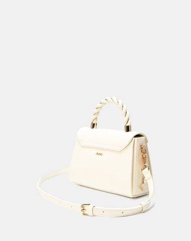  Túi Xách Nhỏ Tay Cầm Xoắn Phối Charm Trang Trí 