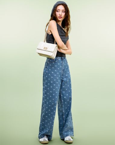  Túi Xách Nhỏ Đeo Vai Phối Khoá 