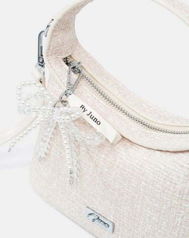  Túi Xách Nhỏ Top Handle Trang Trí Charm Nơ 