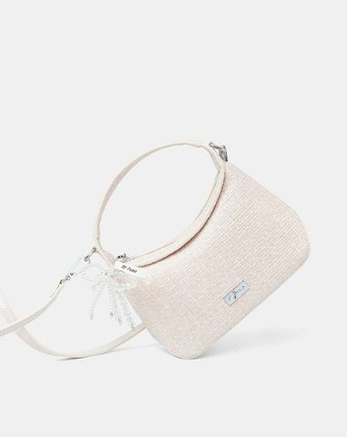  Túi Xách Nhỏ Top Handle Trang Trí Charm Nơ 