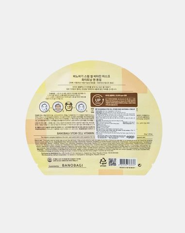  Combo 5 Mặt nạ Banobagi Stem Cell Vitamin Mask Whitening & Tone-Up 