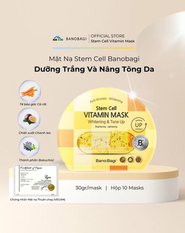  Combo 5 Mặt nạ Banobagi Stem Cell Vitamin Mask Whitening & Tone-Up 