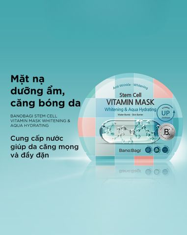  Combo 5 Mặt nạ Banobagi Stem Cell Vitamin Mask Whitening & Aqua Hydrating 