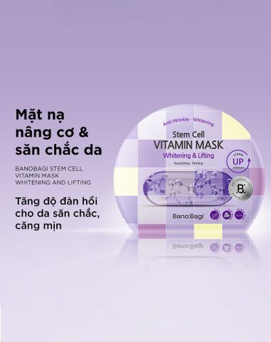  Combo 5 Mặt nạ Banobagi Stem Cell Vitamin Mask Whitening & Lifting 