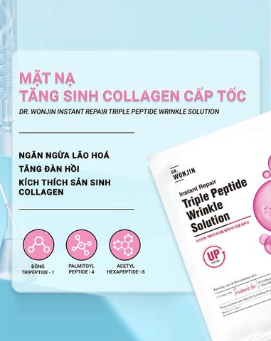  Combo 5 Mặt nạ WONJIN Instant Repair Triple Peptide Wrinkle Solution 