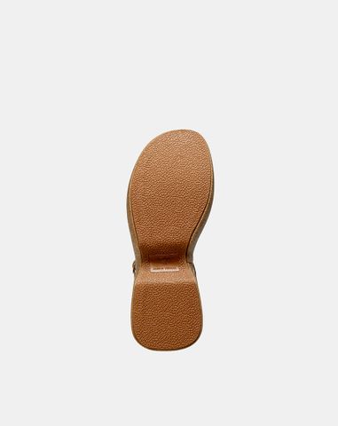  Giày Sandal Đế Xuồng Quai Phối Buckle Vuông 