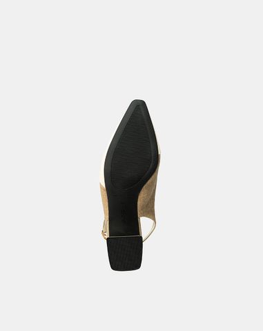  Giày Cao Gót Slingback Đắp Mũi Chéo 