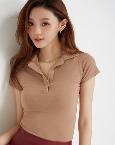  Áo thun cổ polo form ôm 